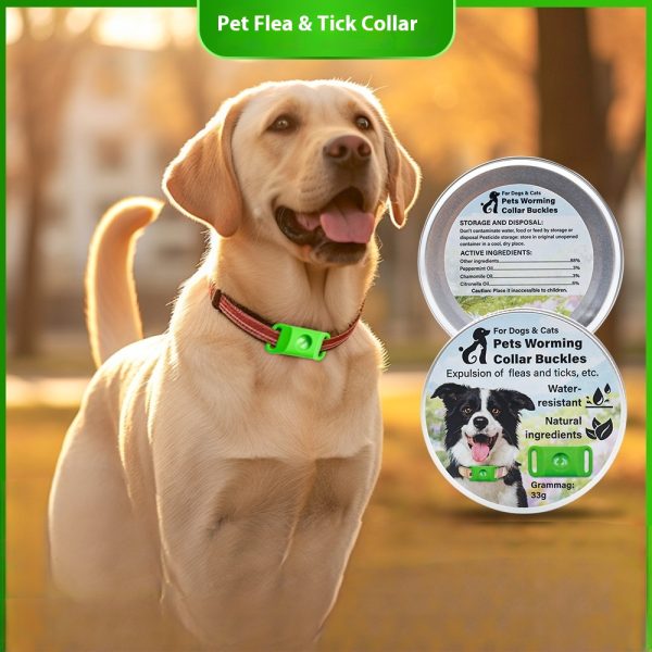 Silicone Button Pet Collar - Anti-Flea/Tick/Lice