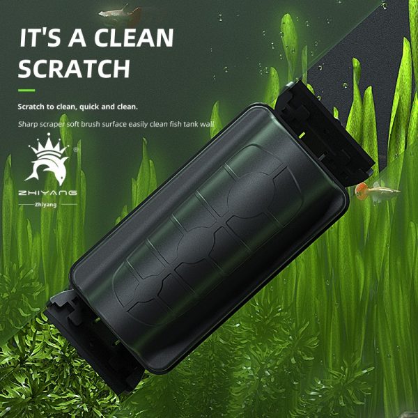 New Magnetic Fish Tank Brush - Double-Sided Aquarium Glass Cleaner