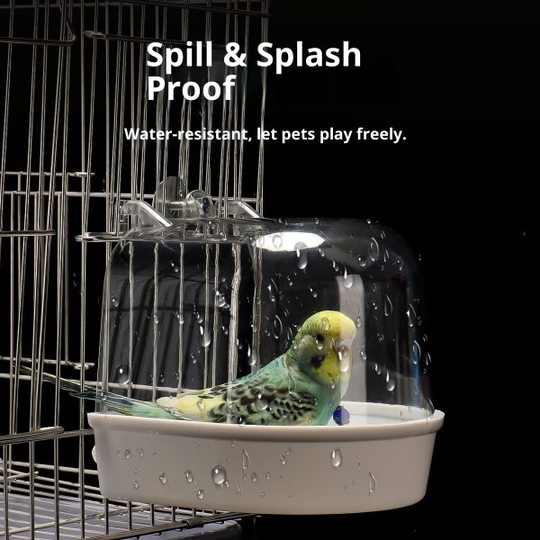 Bird Bath Box - For Starling/Black Phoenix/Parakeet, with Silk Flower