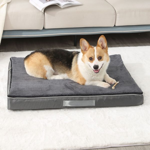 Waterproof Memory Foam Dog/Cat Mat - Fully Removable Washable Pet Bed