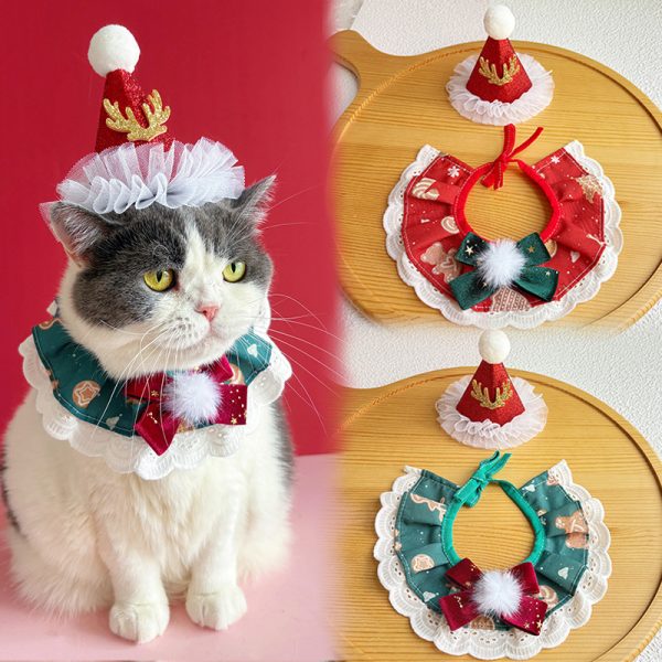 Pet Christmas Set - Santa Hats, Bandanas, Scarves