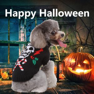 Christmas Reindeer Dog Knitted Sweater, Halloween Pet Apparel