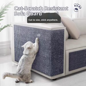 Cuttable Anti-Cat Scratch Sofa Pad - Self-Adhesive, Furniture/Wall Protection