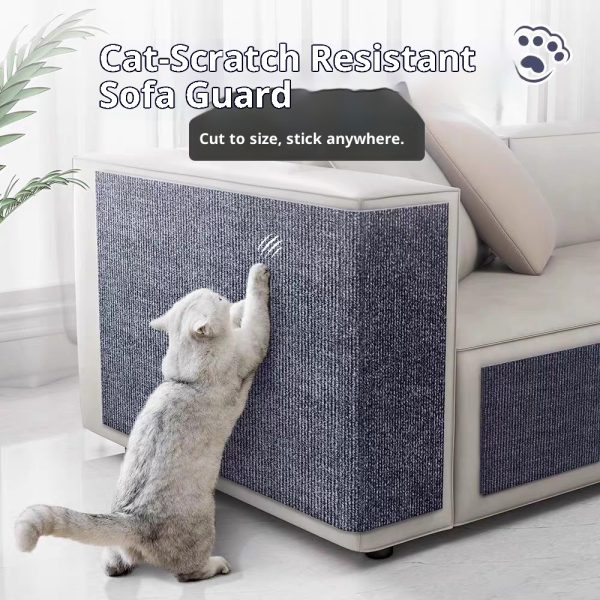 Cuttable Anti-Cat Scratch Sofa Pad - Self-Adhesive, Furniture/Wall Protection