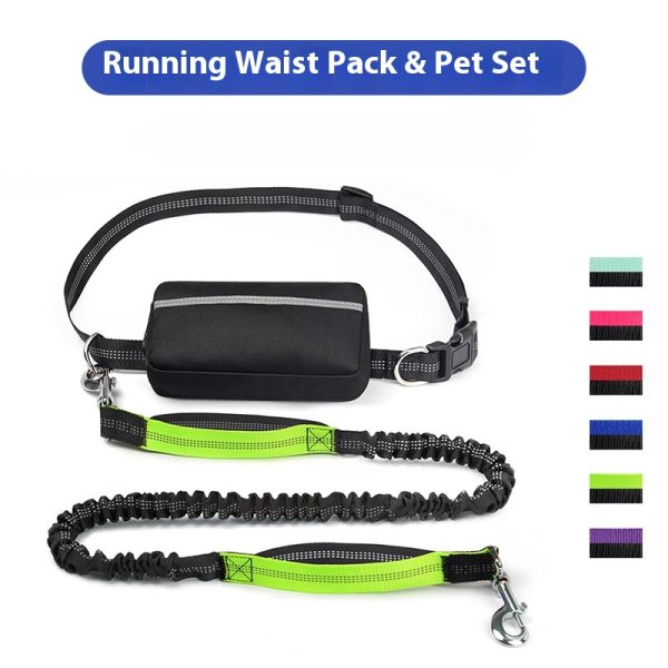 Multi-Functional Waist Bag Pet Set Walking Dog Running Nylon Reflective Dog Retractable Leash