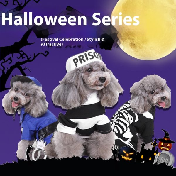 Explosions Dog Halloween Dress Funny Costume Festival Celebration